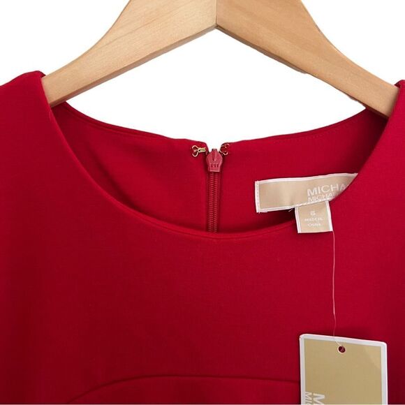 Michael Kors Sleeveless Belt-
Waist Red Sheath Dress Sz 6 NWT🏷 - Picture 14 of 15